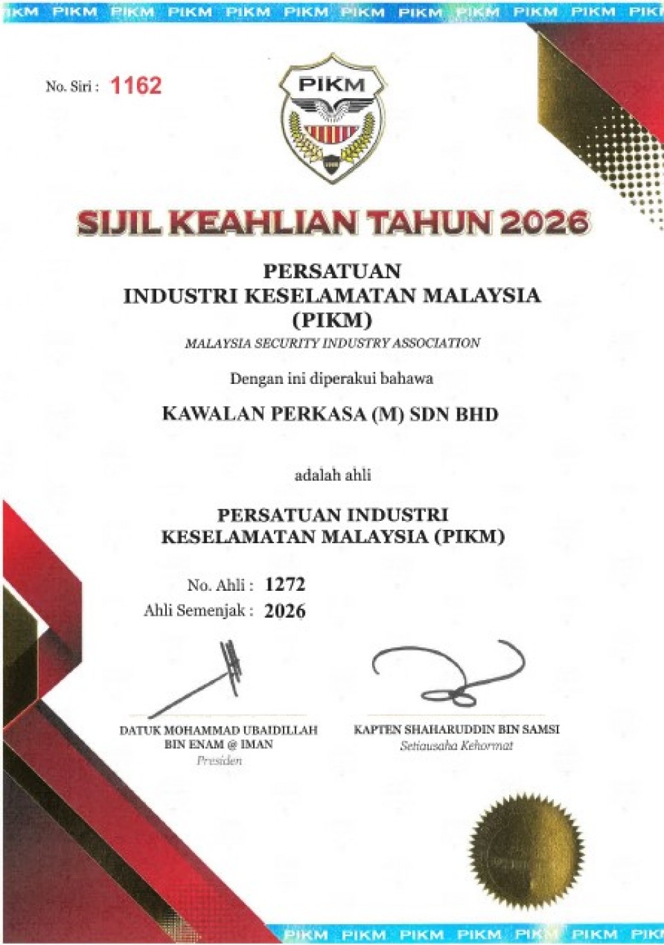 Certifications